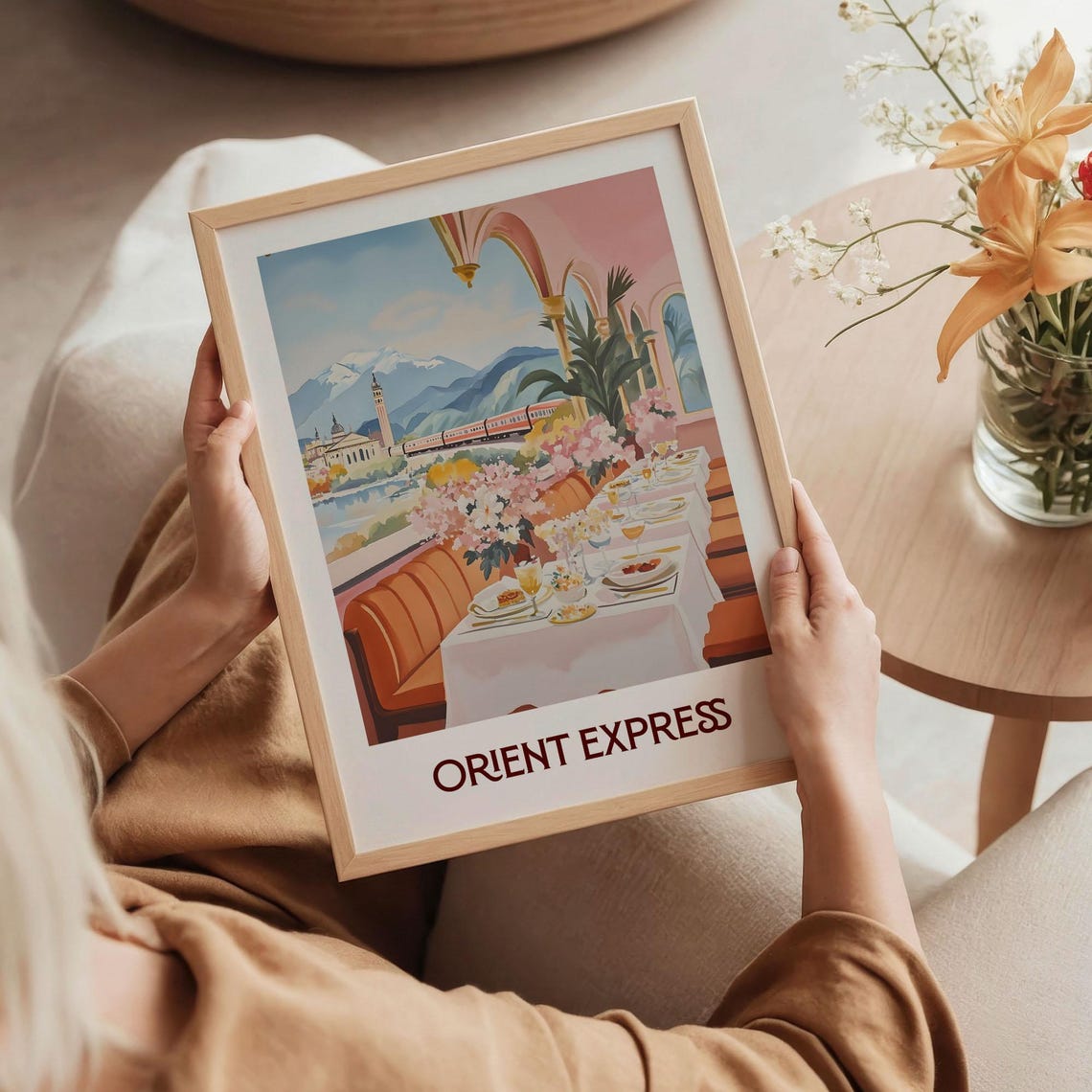 Orient Express Luxury Dining Car Vintage Railway Journey Poster - Image 5