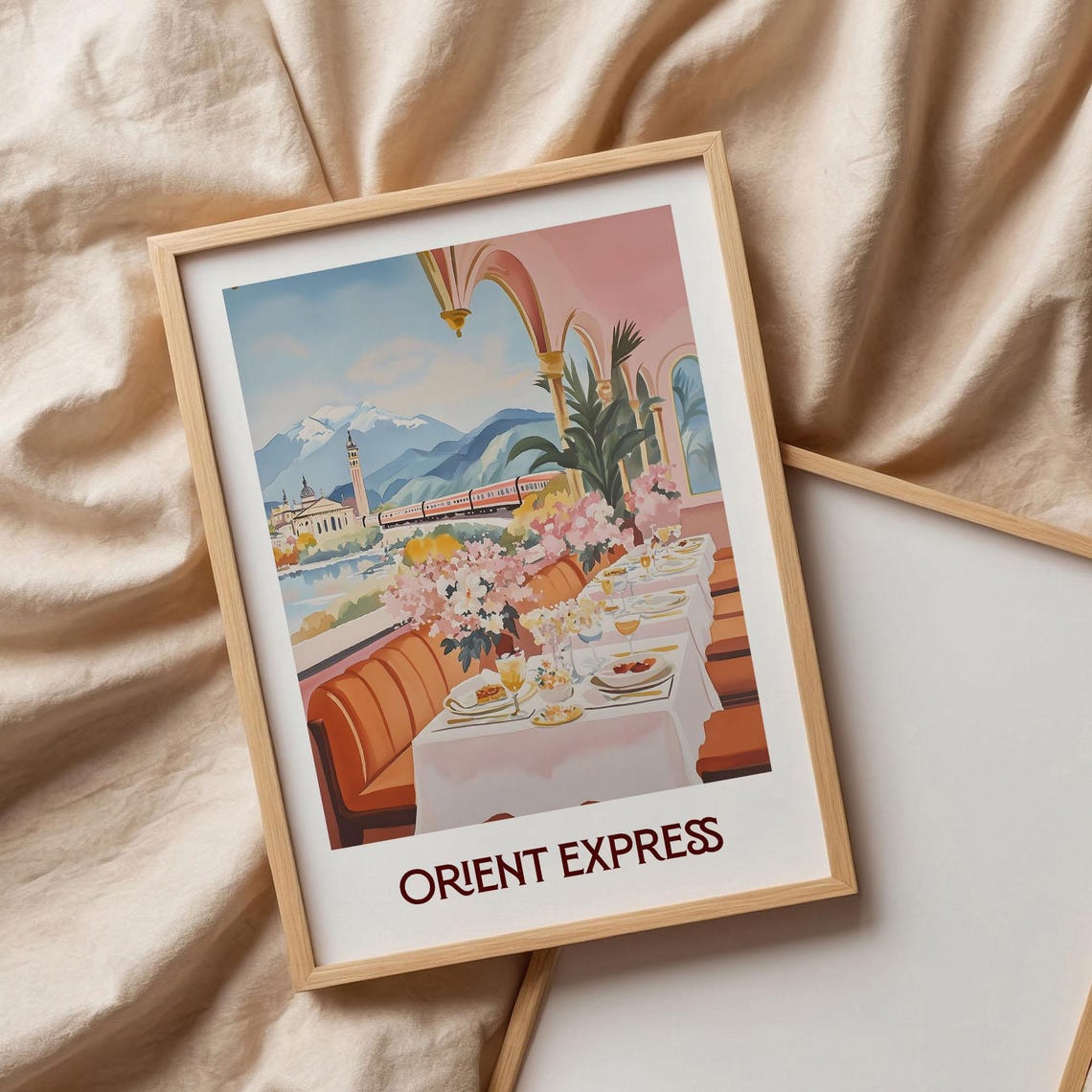 Orient Express Luxury Dining Car Vintage Railway Journey Poster - Image 3