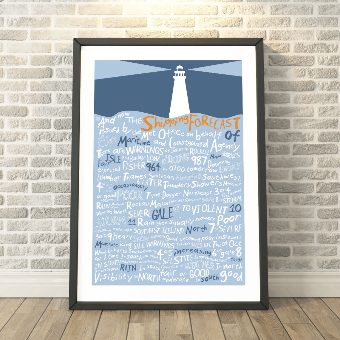 And Now The Shipping Forecast Travel Poster