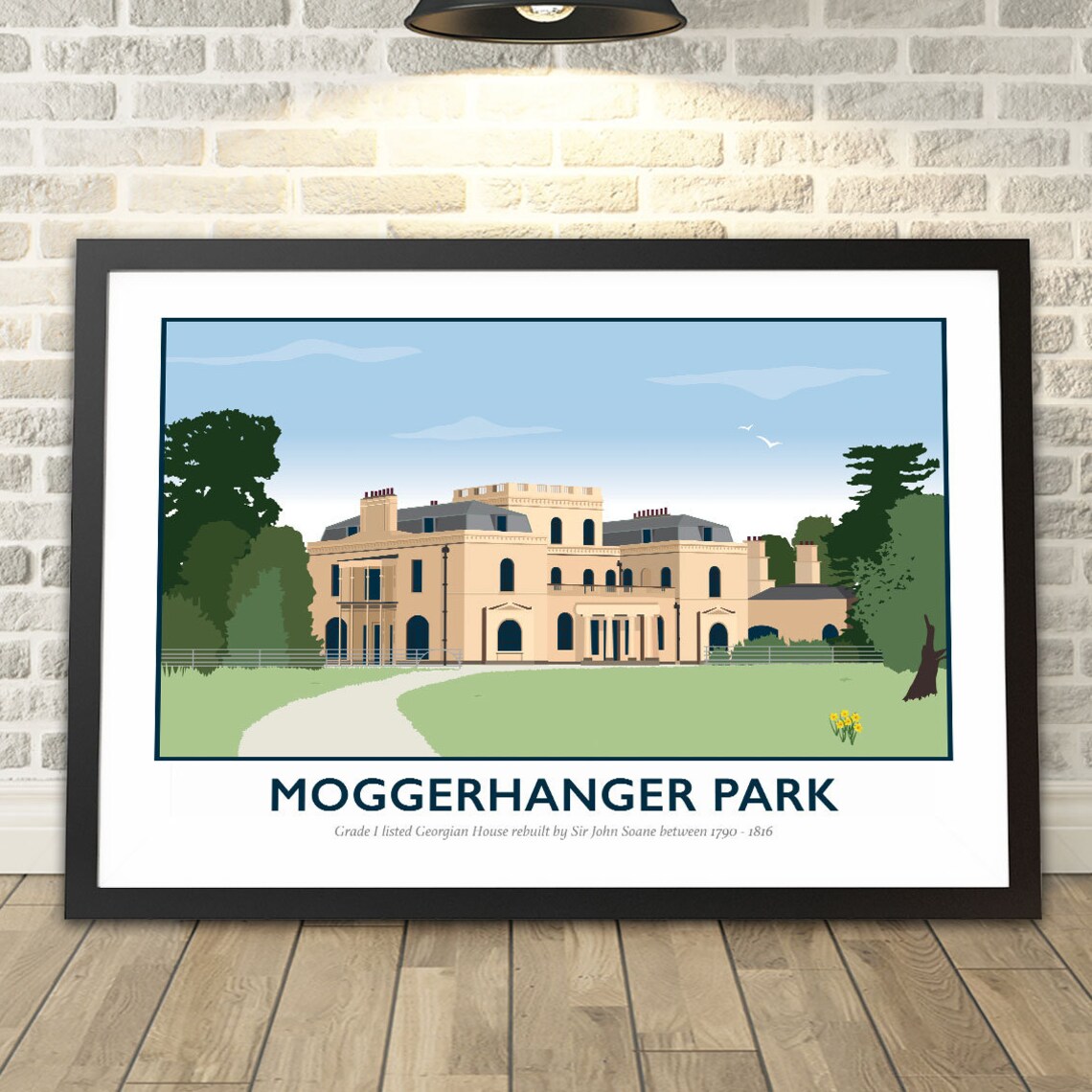 Moggerhanger Park Georgian House Soane Bedfordshire Travel Poster