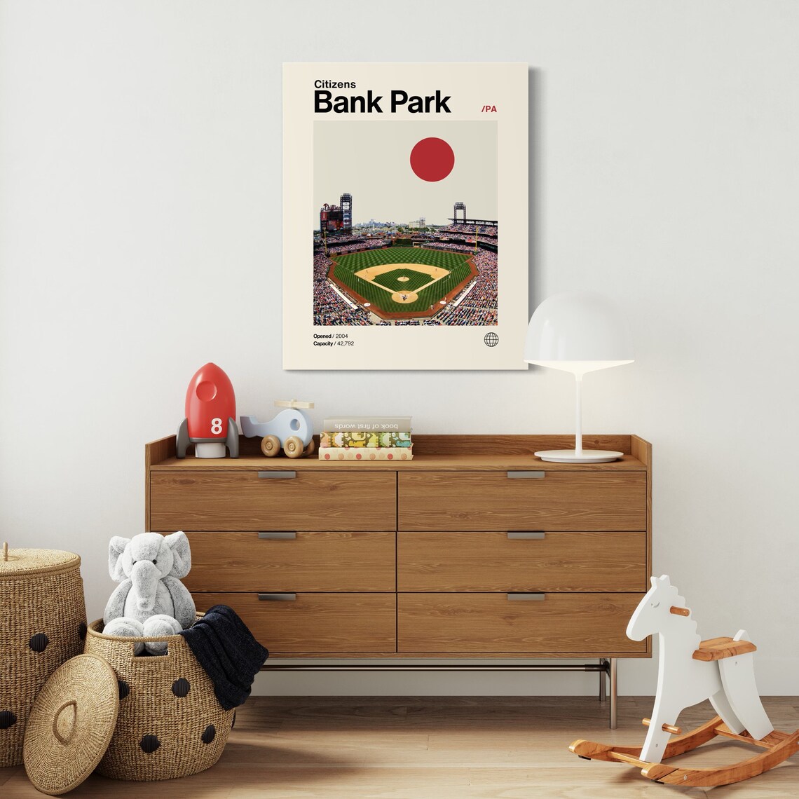 Citizens Bank Park Minimalist Baseball Art Poster - Image 2