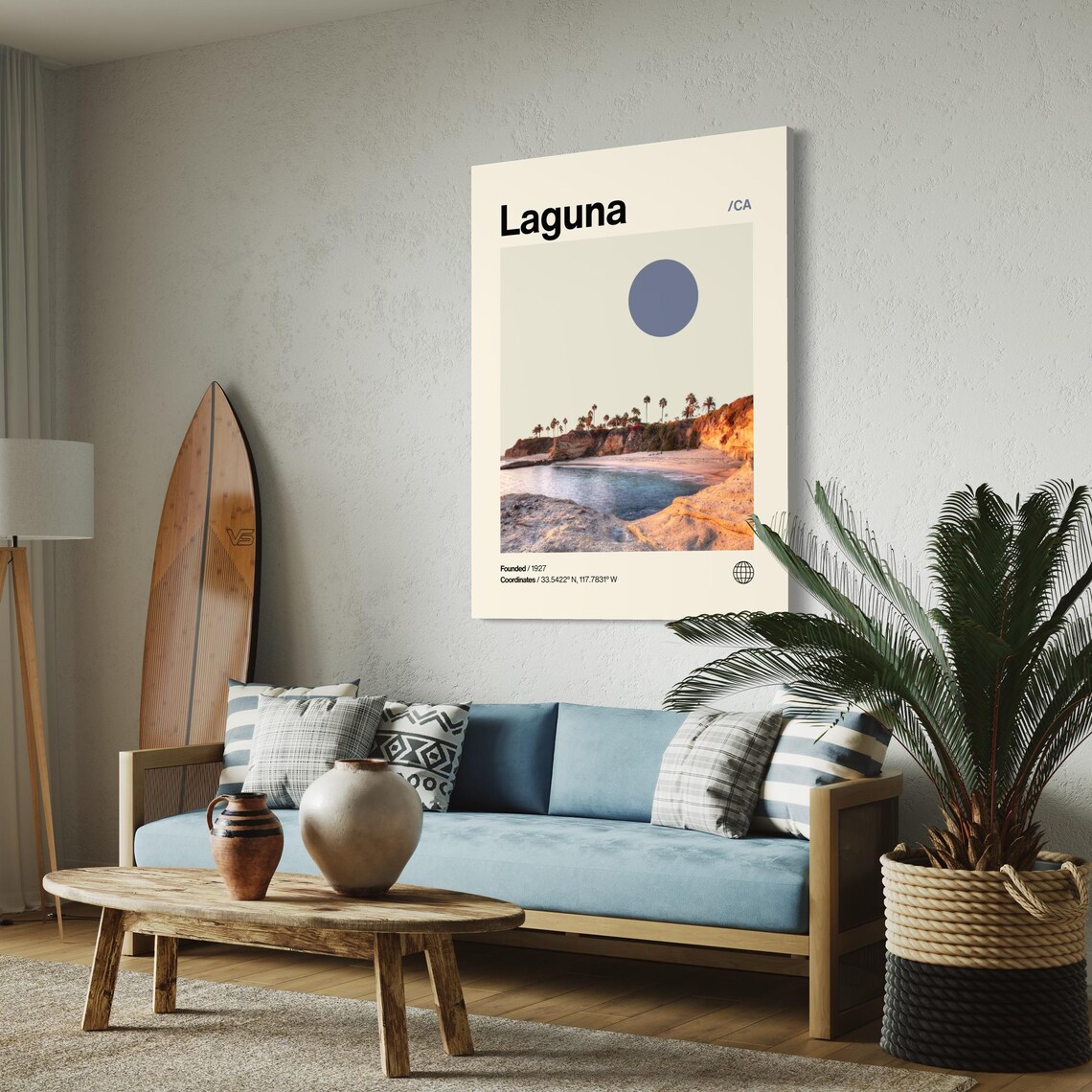 Laguna Beach California Cliffside Cove Photo Minimalist Travel Poster - Image 3