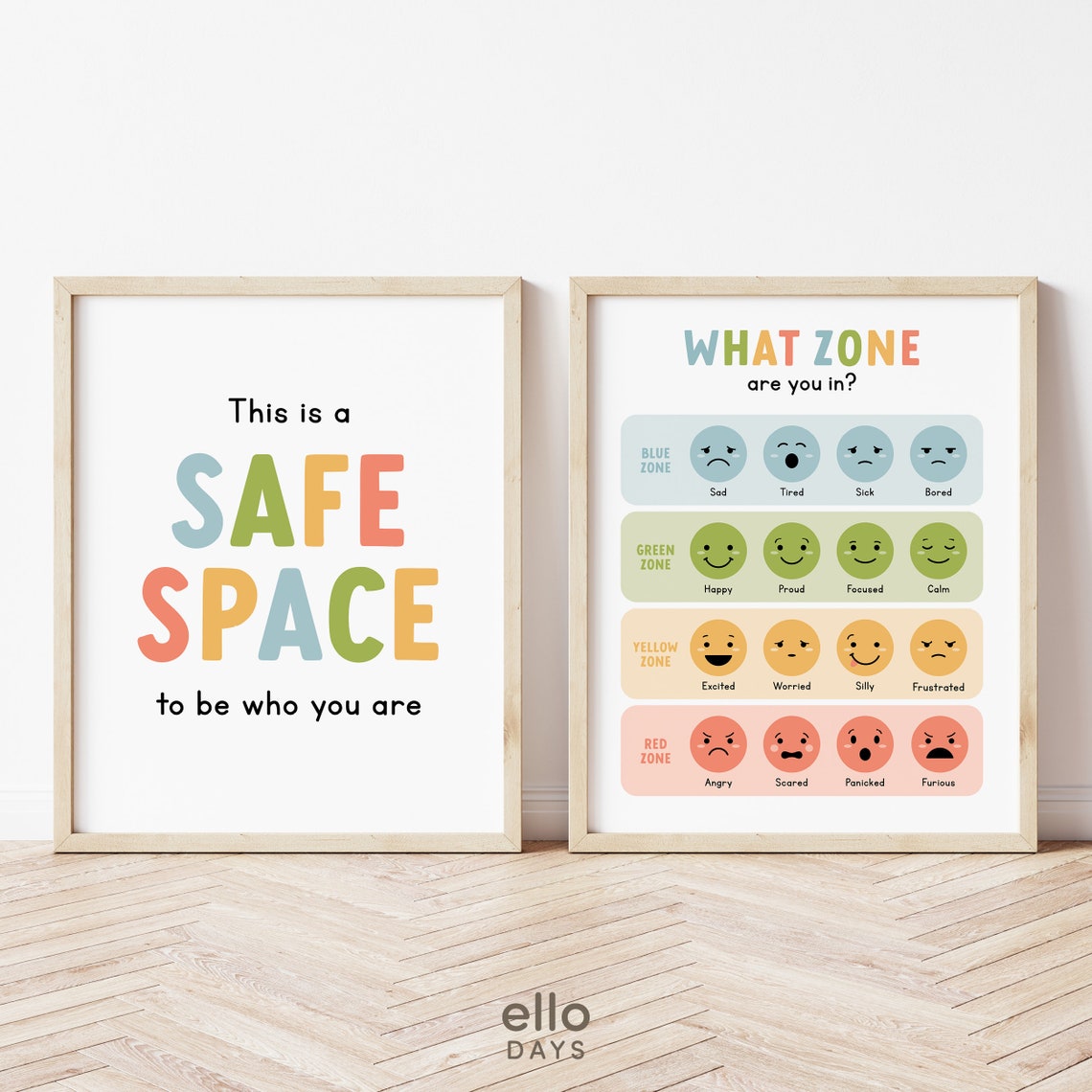 This Is a Safe Space to Be Who You Are Rainbow Quote Wall Poster - Image 4