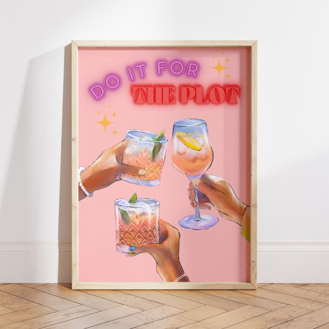 Do It For The Plot Quote, Retro Bedroom Decor