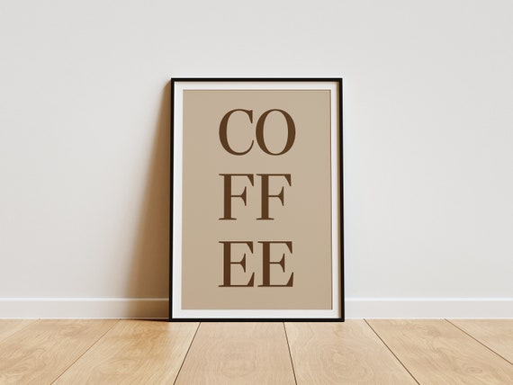 Coffee Typography Print Coffee Poster Kitchen Decor Home Decor Bar Decor Coffee Bar Coffee Wall Art Coffee Print Home And Living