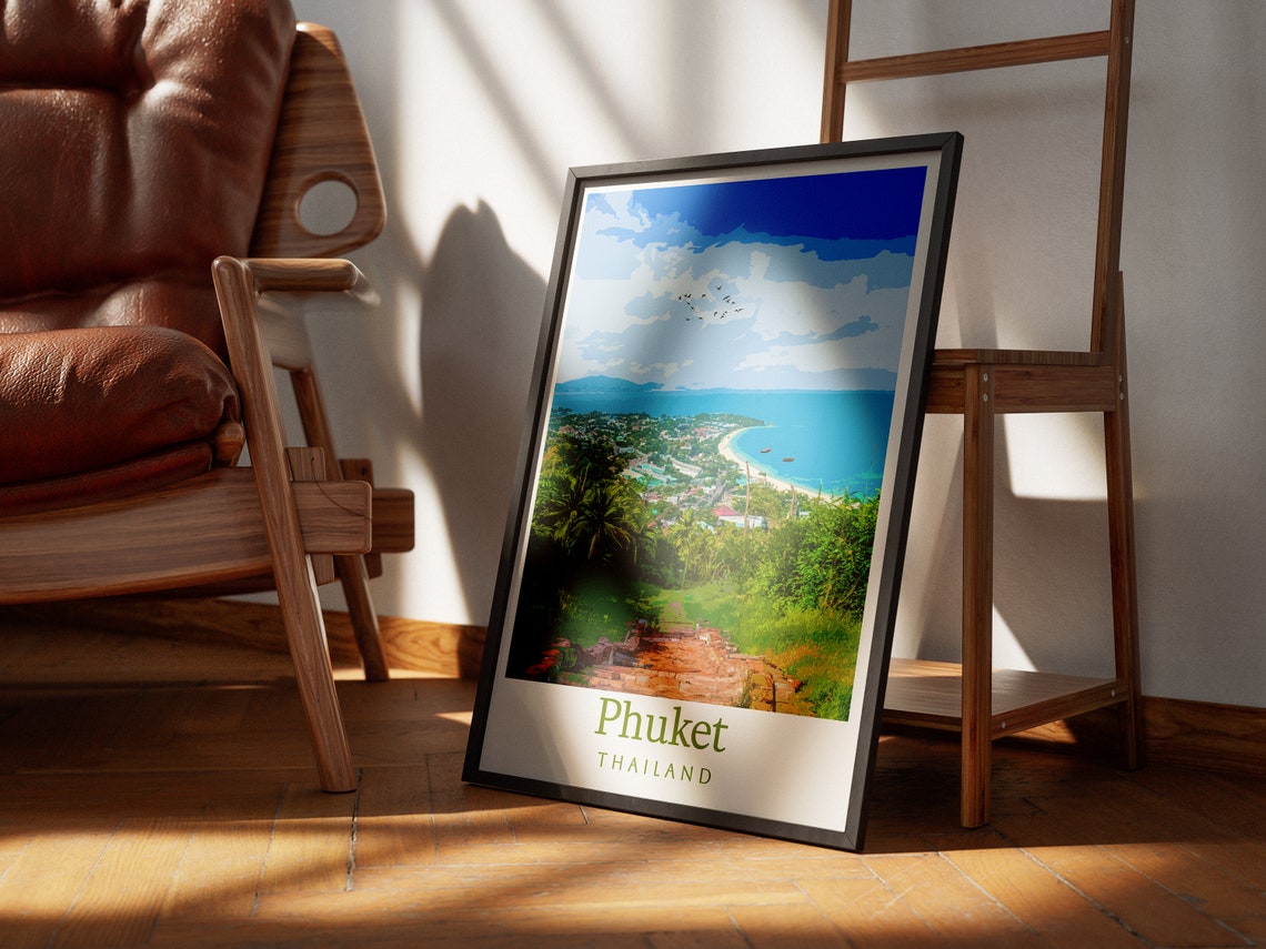 Phuket Thailand Bay Overlook Palm Hillside Photographic Poster - Image 2