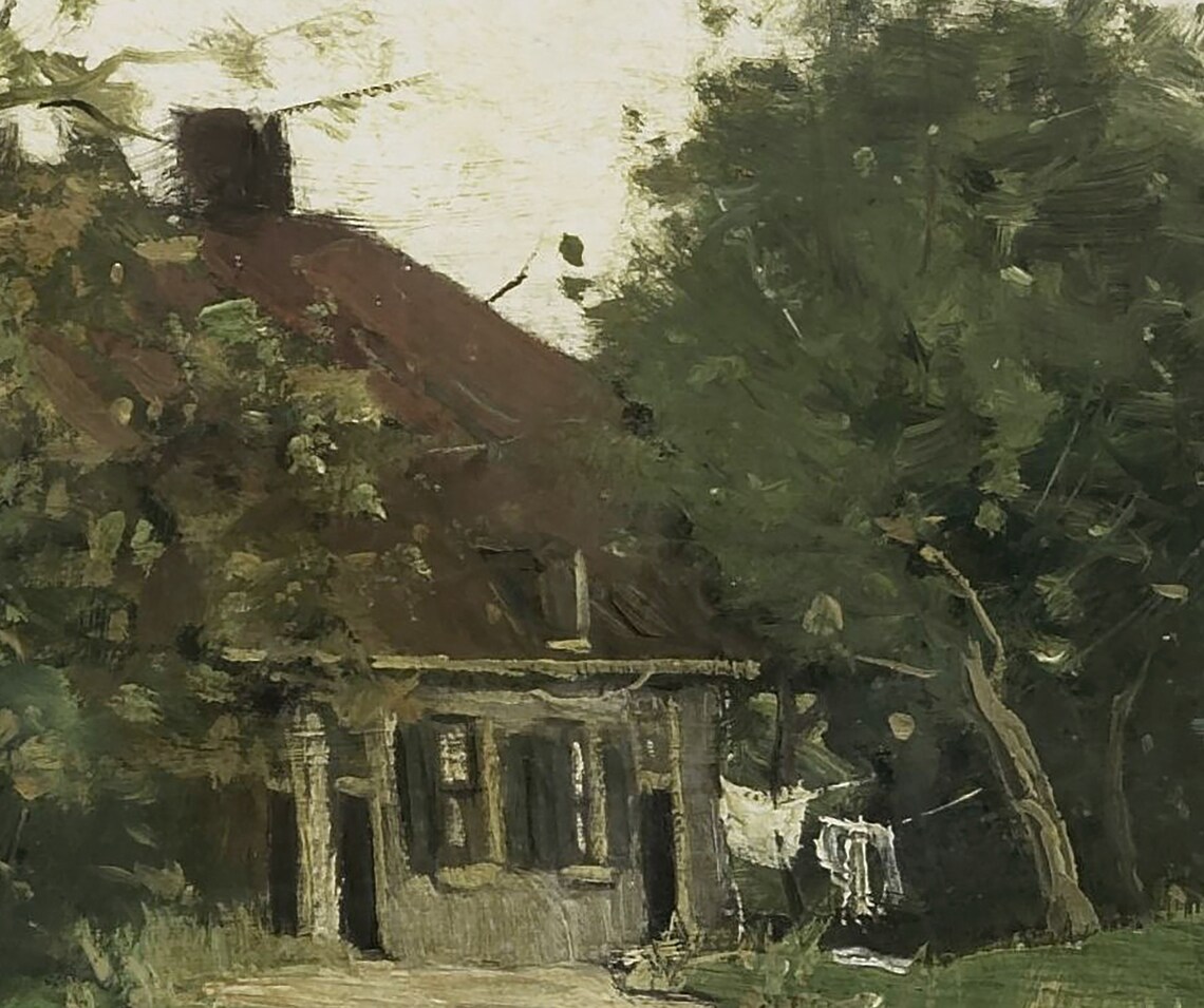 Country Landscape Painting, Vintage Art Print - Image 3