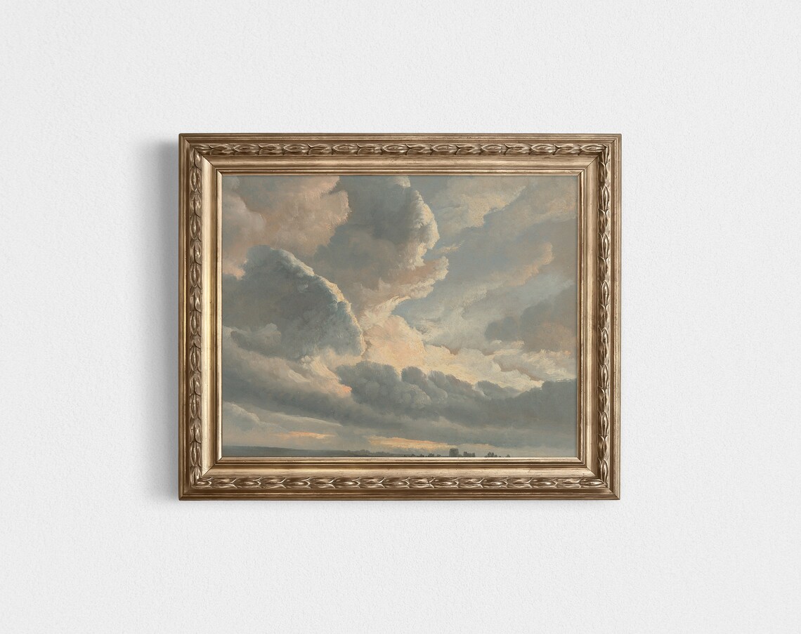 Cloud Painting Soft Pastel Nursery Art Print - Image 3