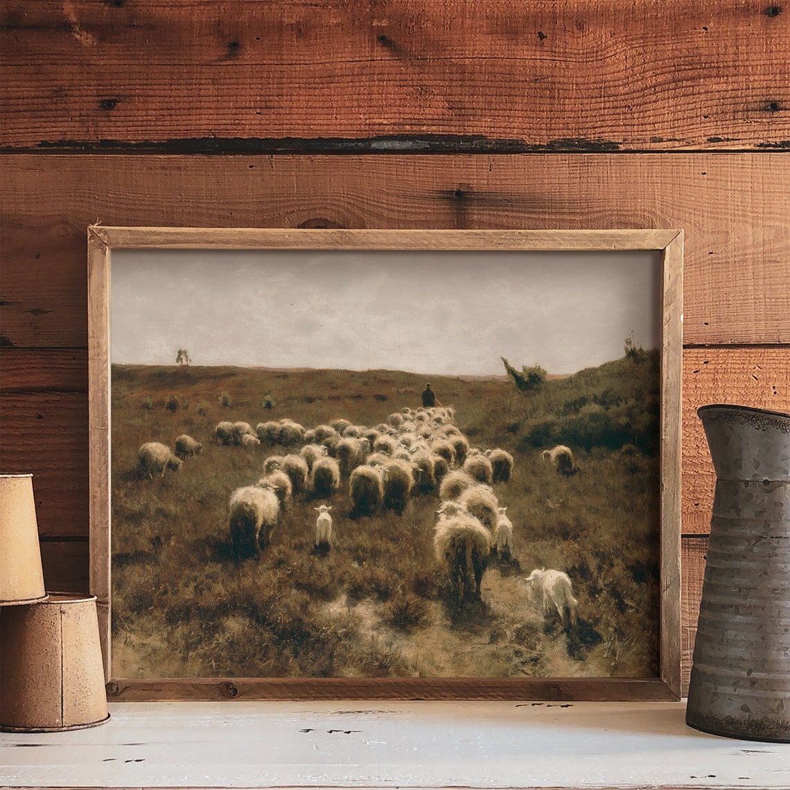 Modern Farmhouse Sheep Painting, Nursery Decor Art Print - Image 4