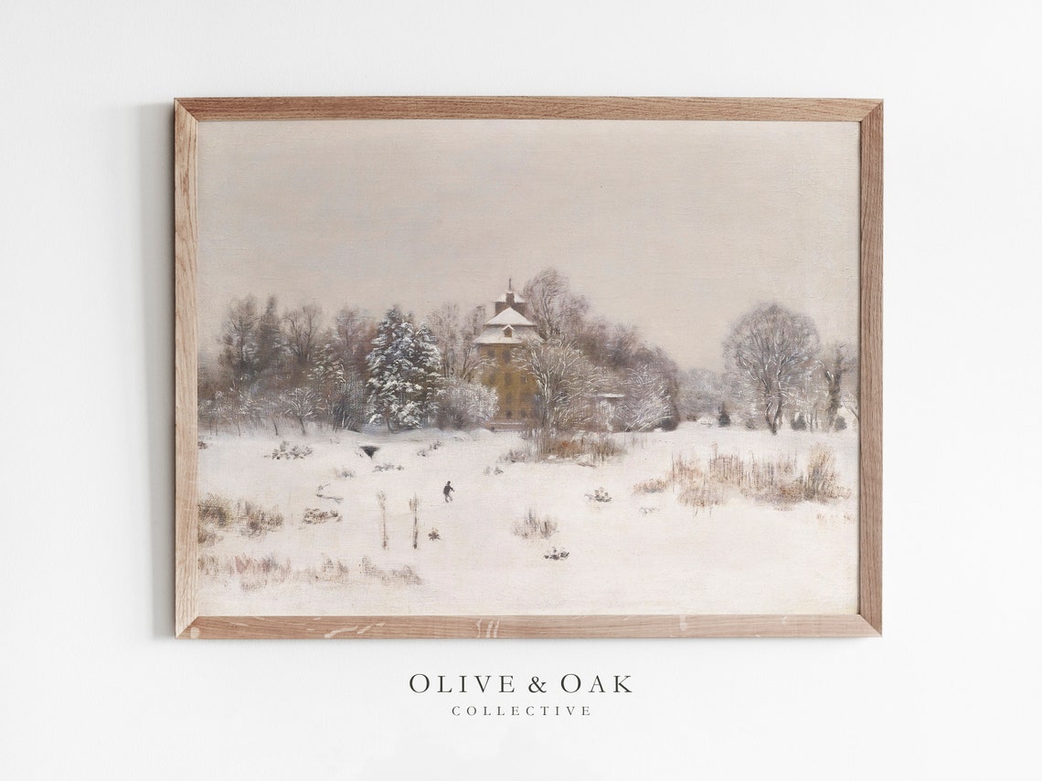 Snowy Landscape - Vintage Winter Art