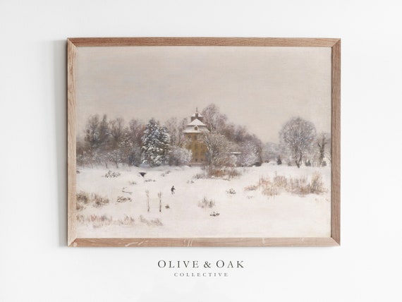 Snowy Landscape - Vintage Winter Art