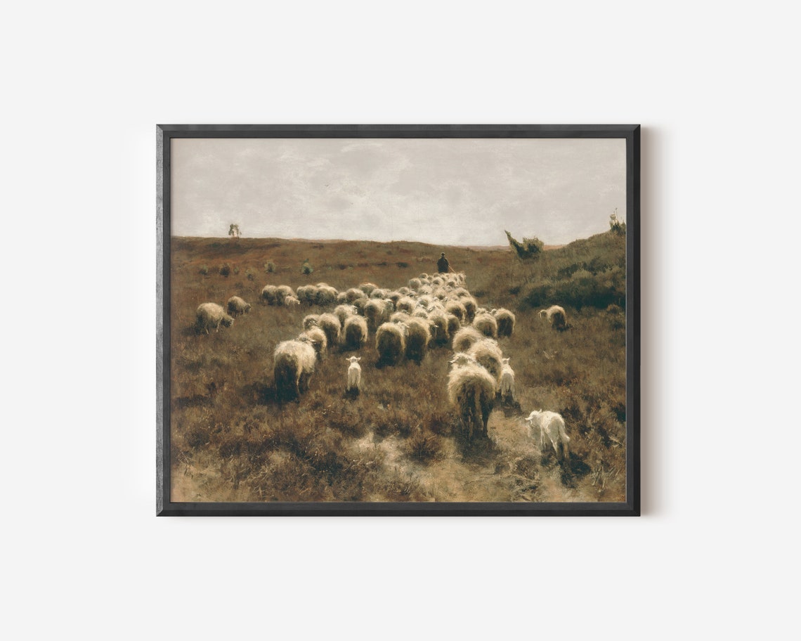 Modern Farmhouse Sheep Painting, Nursery Decor Art Print - Image 2