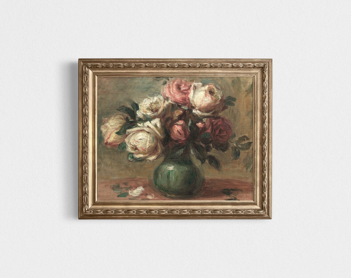 Vintage Roses Painting, Floral Art Print - Image 4