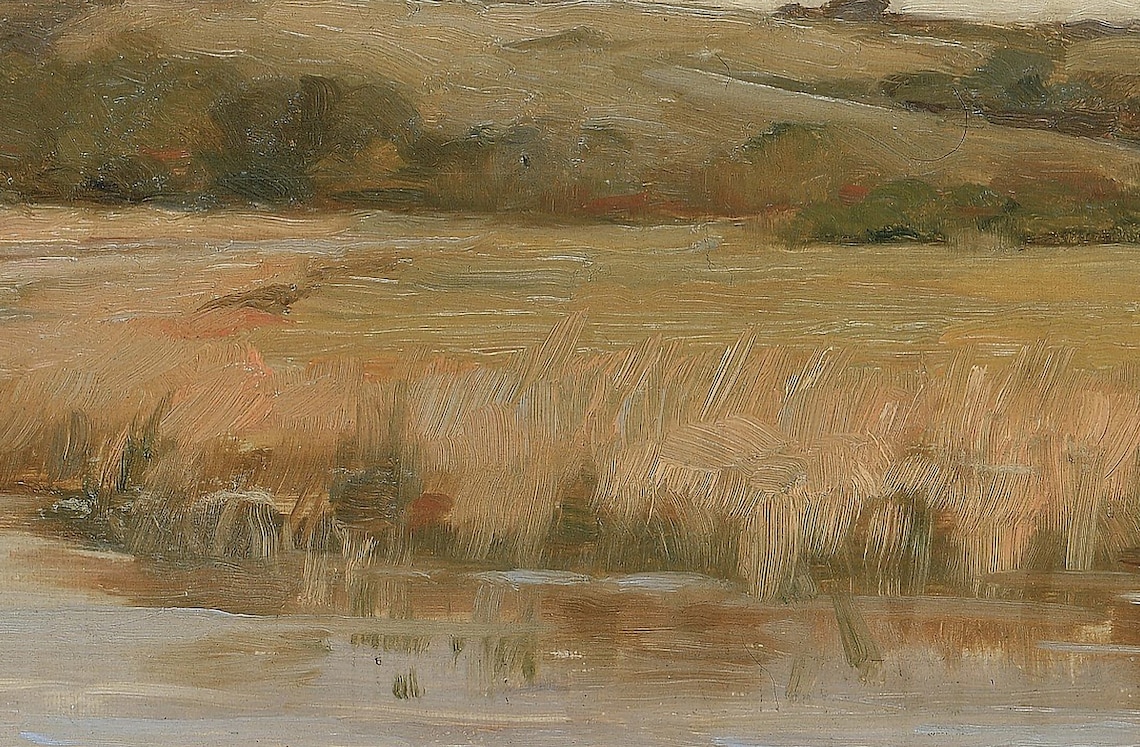 Vintage Marsh Landscape River Landscape Art Print - Image 3