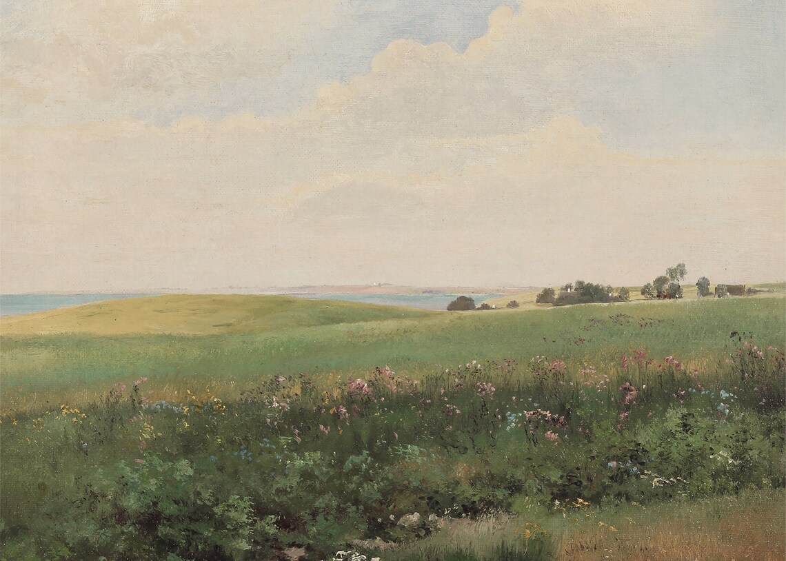 Meadow Landscape, French Country Farmhouse Art Print - Image 4