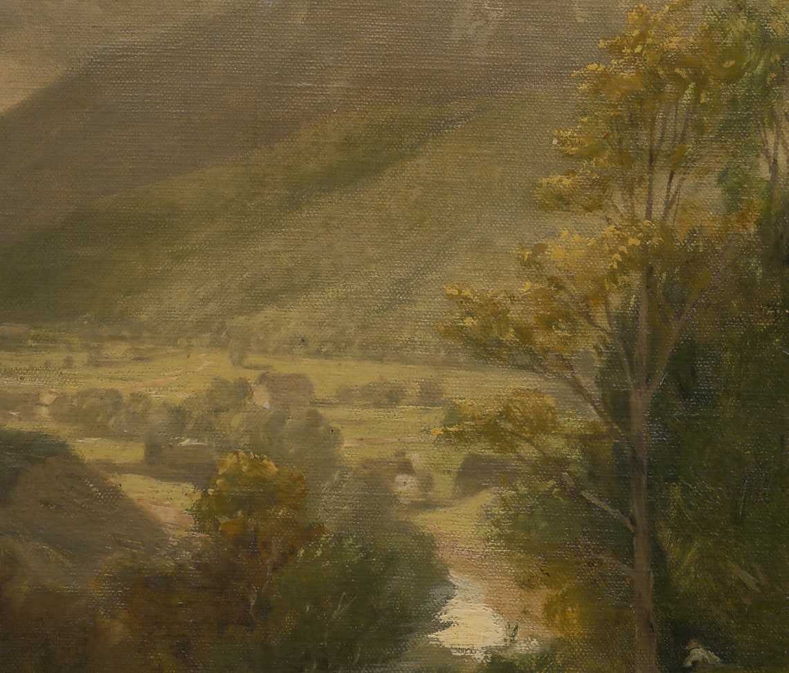 Mountain Landscape, Vintage Oil Painting Art Print - Image 3