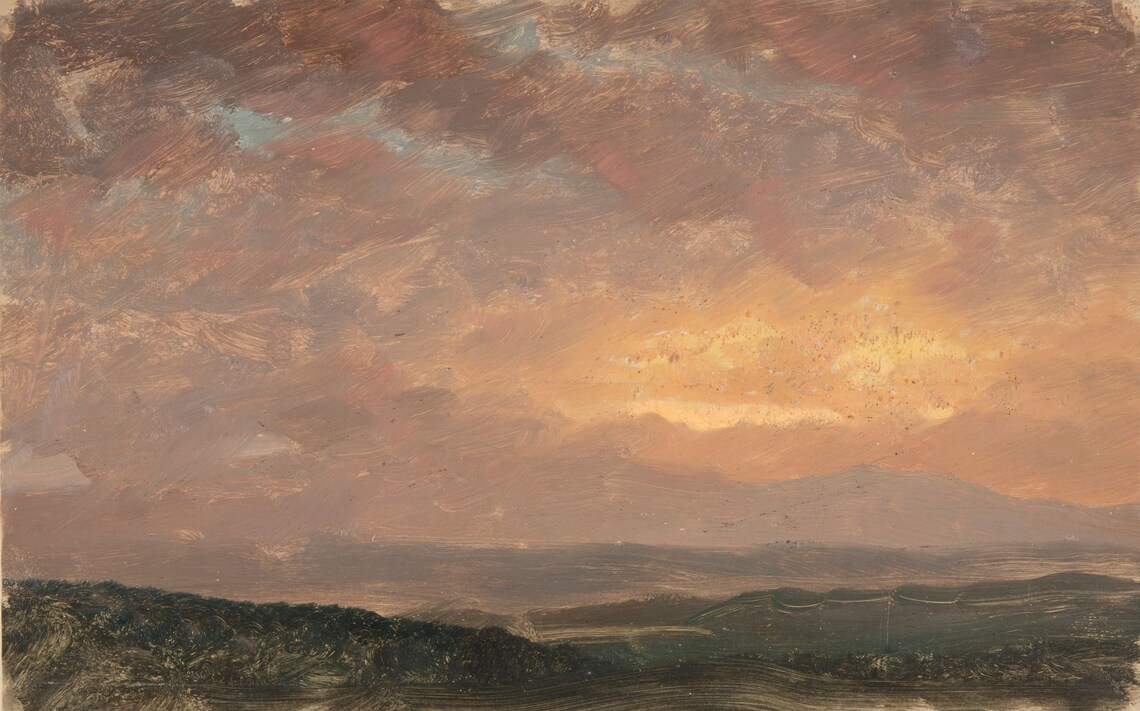 Cloud Oil Painting, Farmhouse Countryside Art Print - Image 3