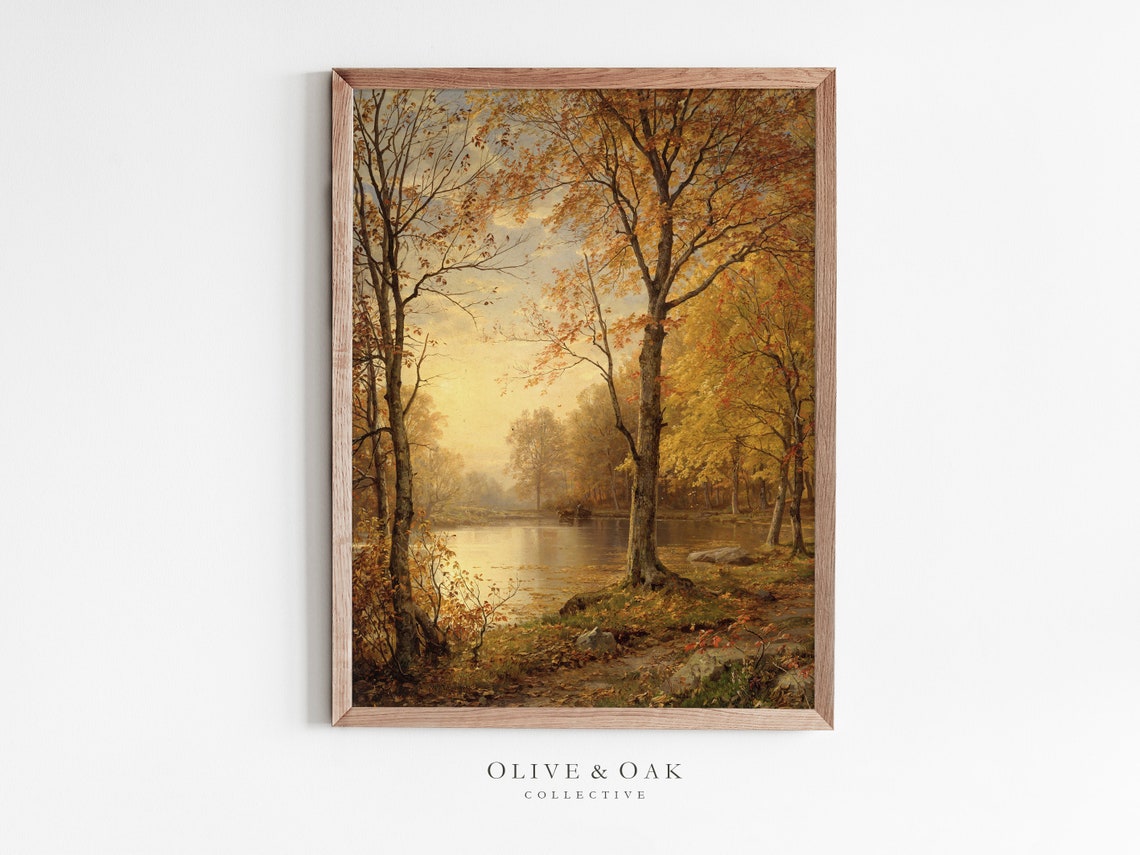 Autumn Landscape Painting, Fall Art Print