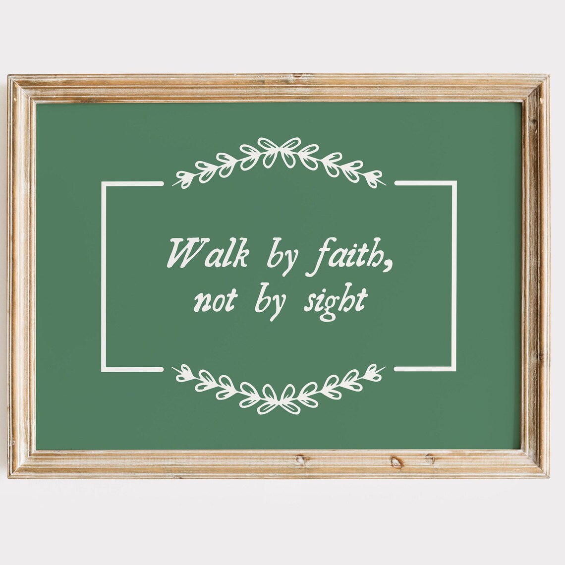 Walk By Faith Not By Sight Green Chalkboard Faith Art Poster