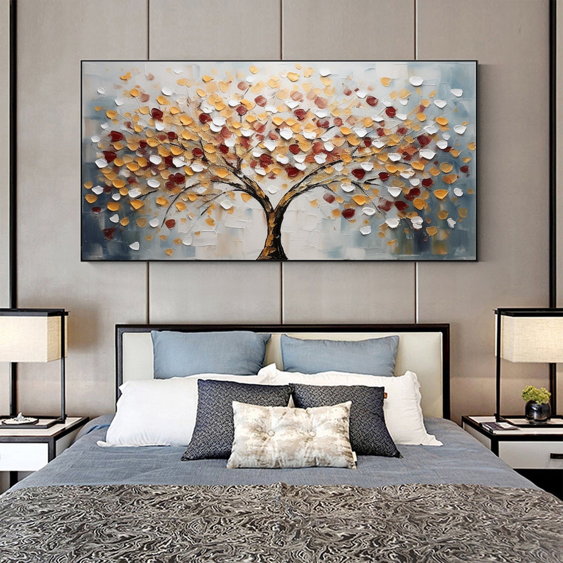 Abstract Blossom Tree Wall Art Print, Minimalist Decor - Image 2