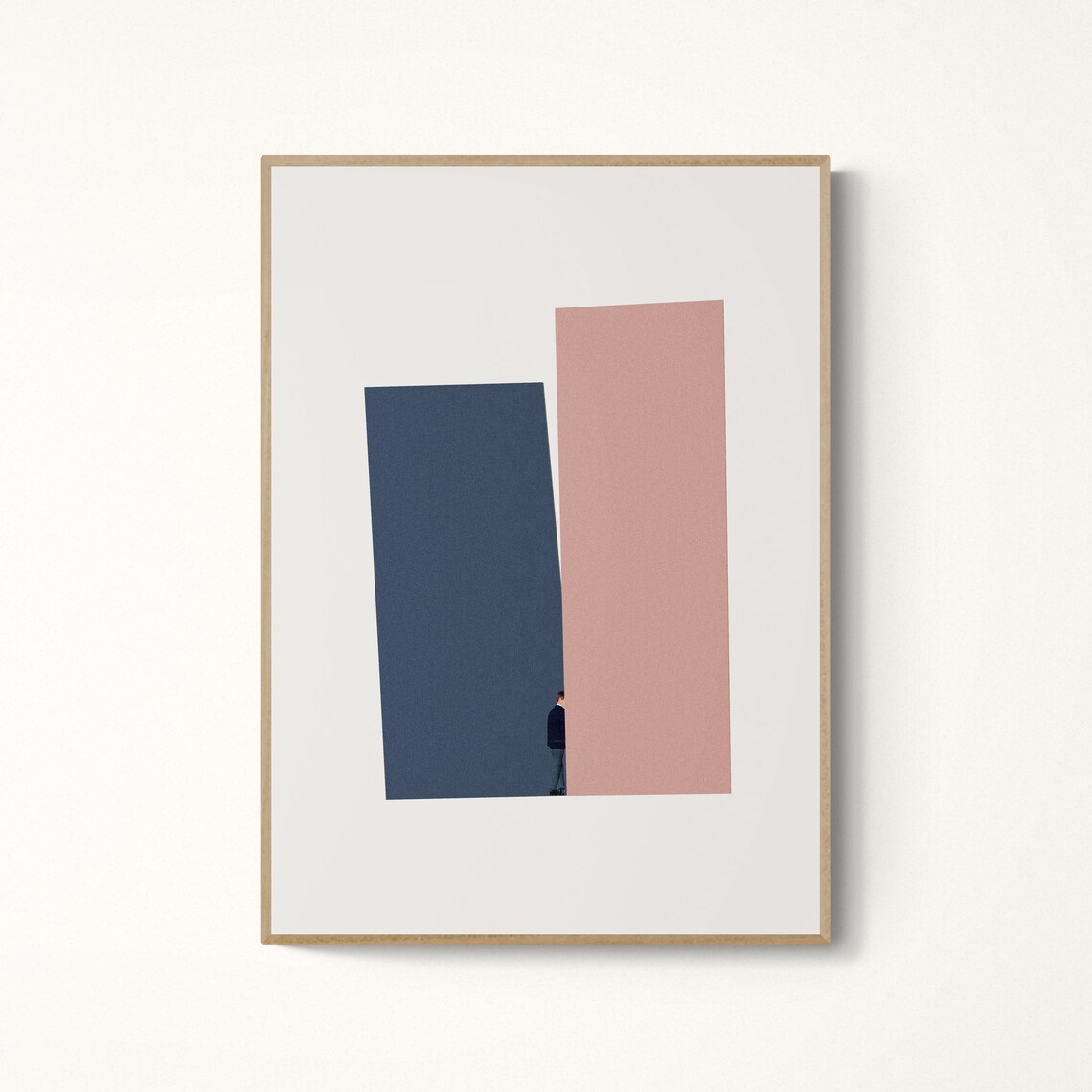 Hide And Seek Abstract Collage Art Print