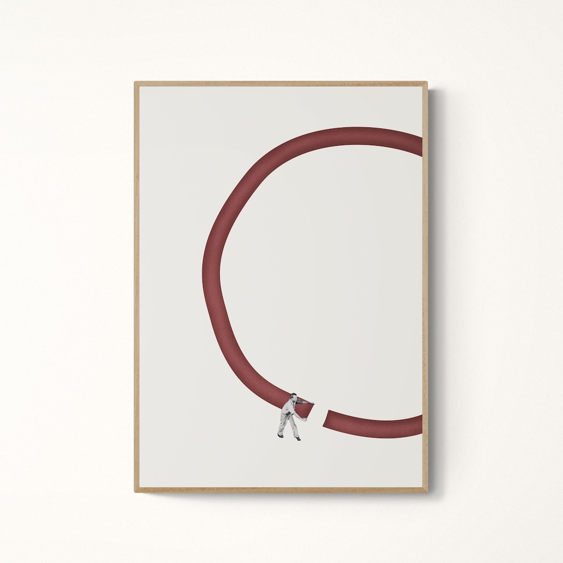 Lets Reconnect Abstract Collage Art Print