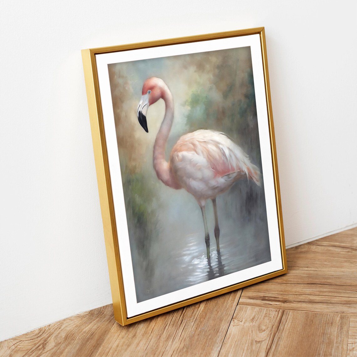 Flamingo Bird Painting, Gift for Bird Lover - Image 2