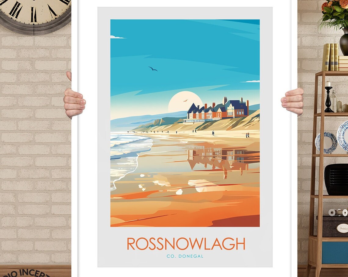Rossnowlagh, Donegal Travel Poster Art Print - Image 3