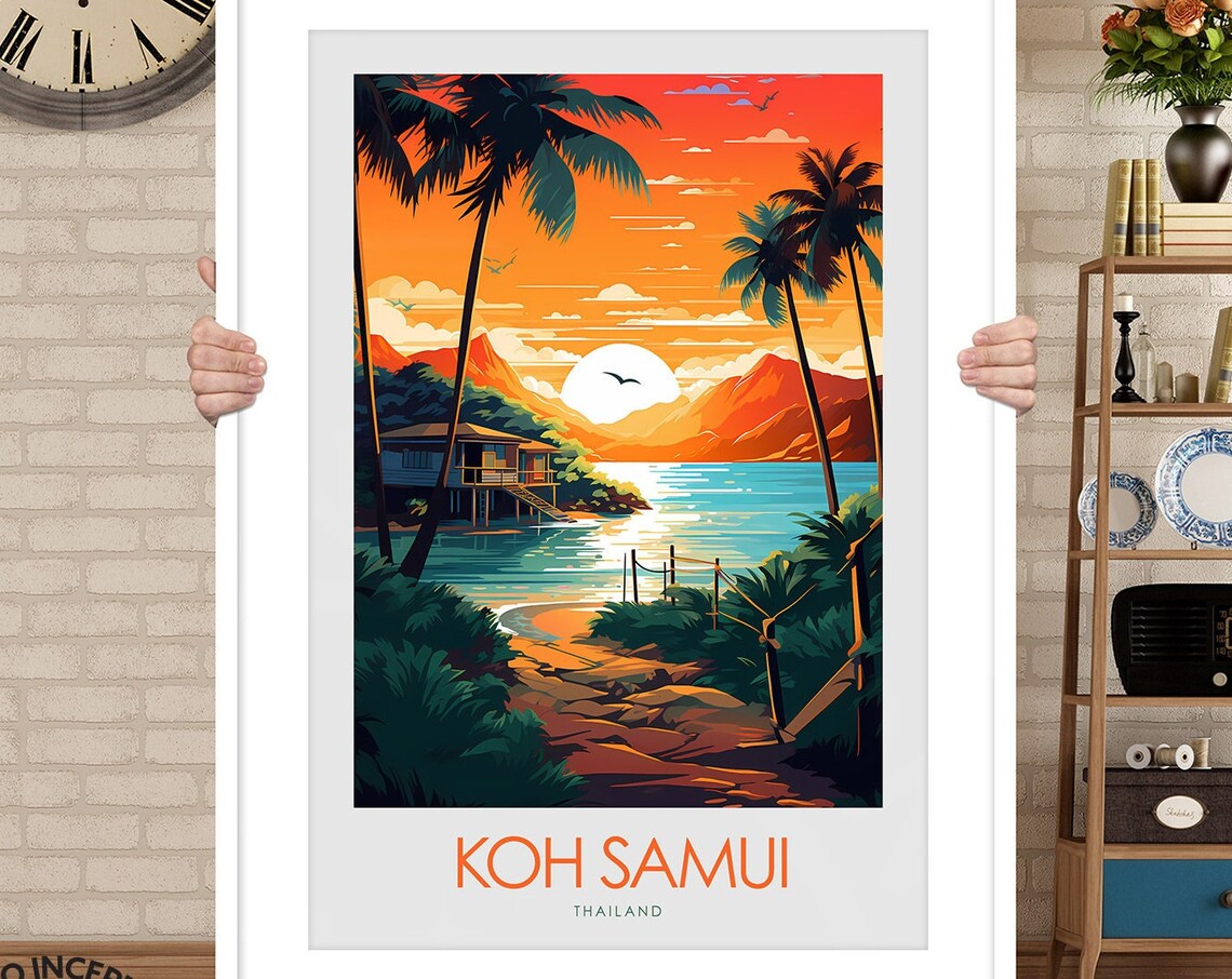 Thailand Koh Samui Travel Poster, Asia Wall Decor - Image 3