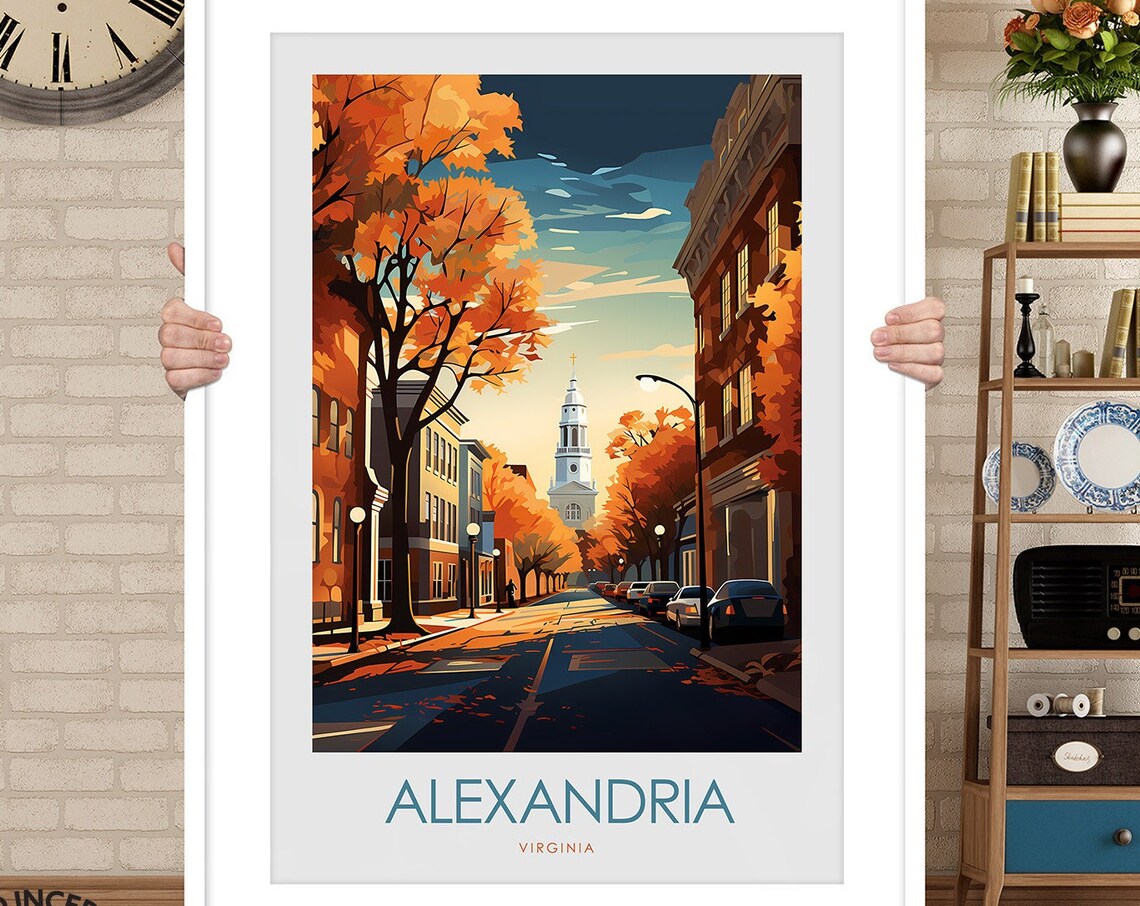 Alexandria Minimal Travel Poster, Virginia Art Print - Image 3