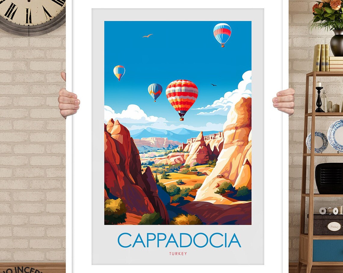Cappadocia Turkey Hot Air Balloon Festival Rock Valley Poster - Image 3
