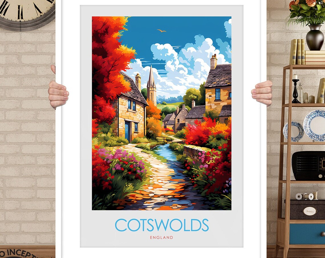 Cotswolds England Wall Art Print - Image 3