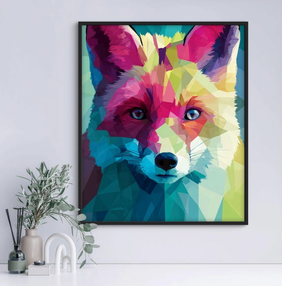 Bold Geometric Composition Modern Abstract Wall Print
