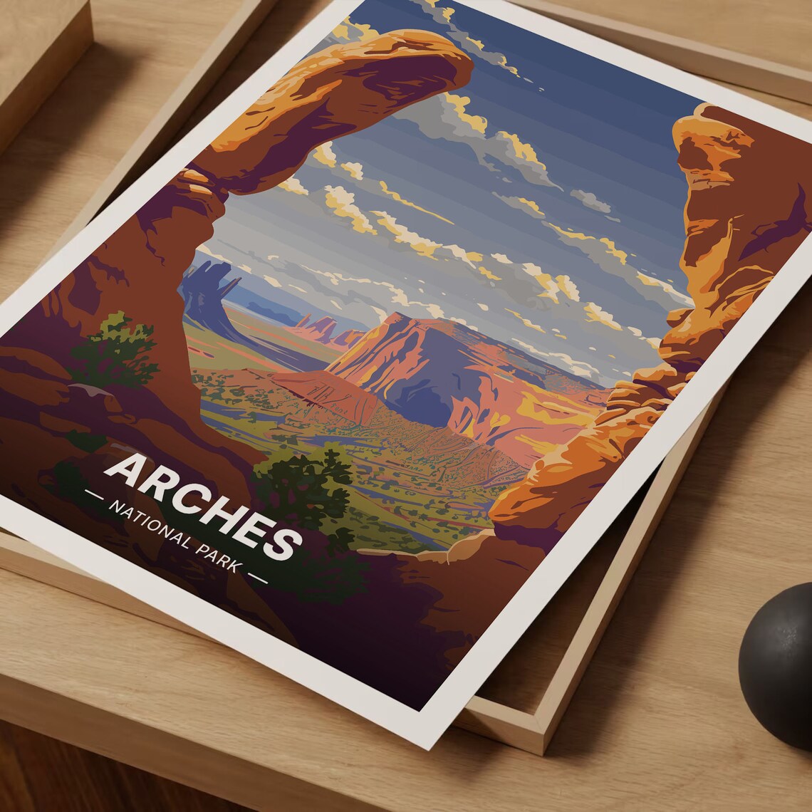 Arches National Park Retro Travel Poster Print - Image 3