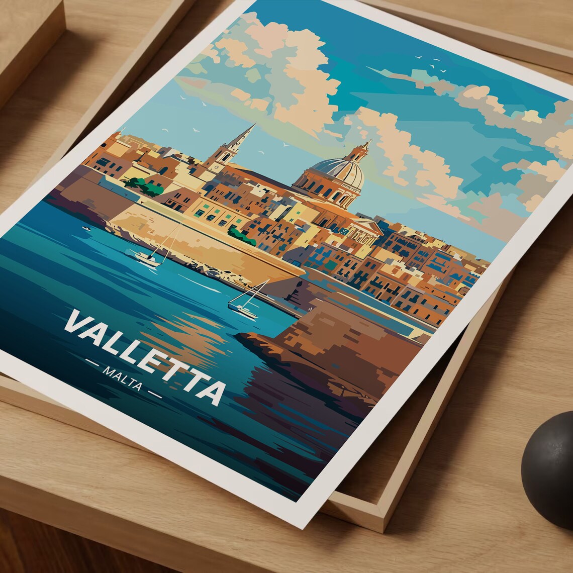 Valletta Malta Travel Poster, Europe Wall Art - Image 3