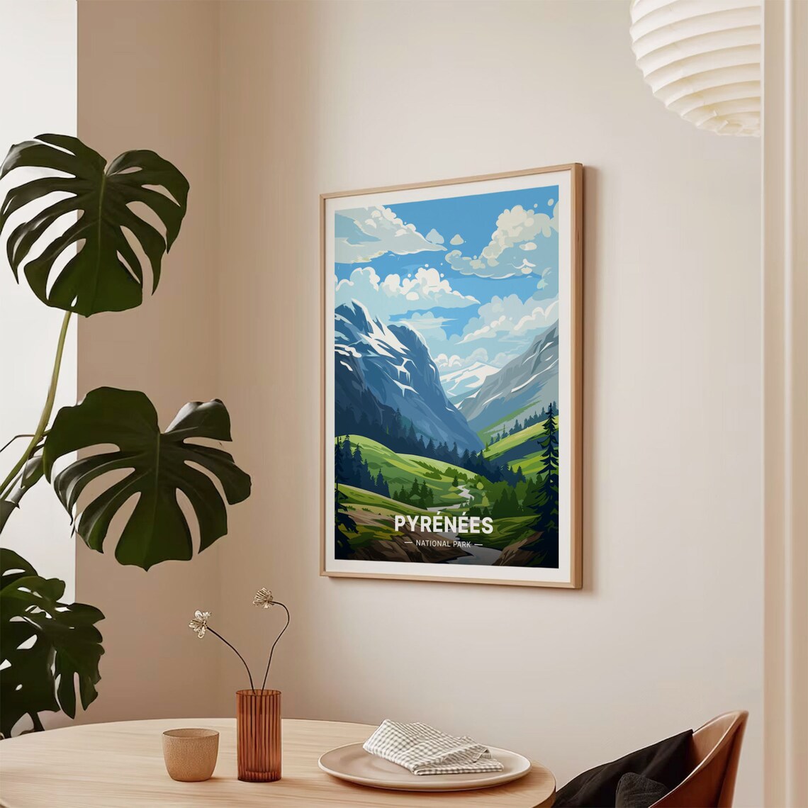 Scenic Pyrnes National Park Travel Poster, France - Image 2