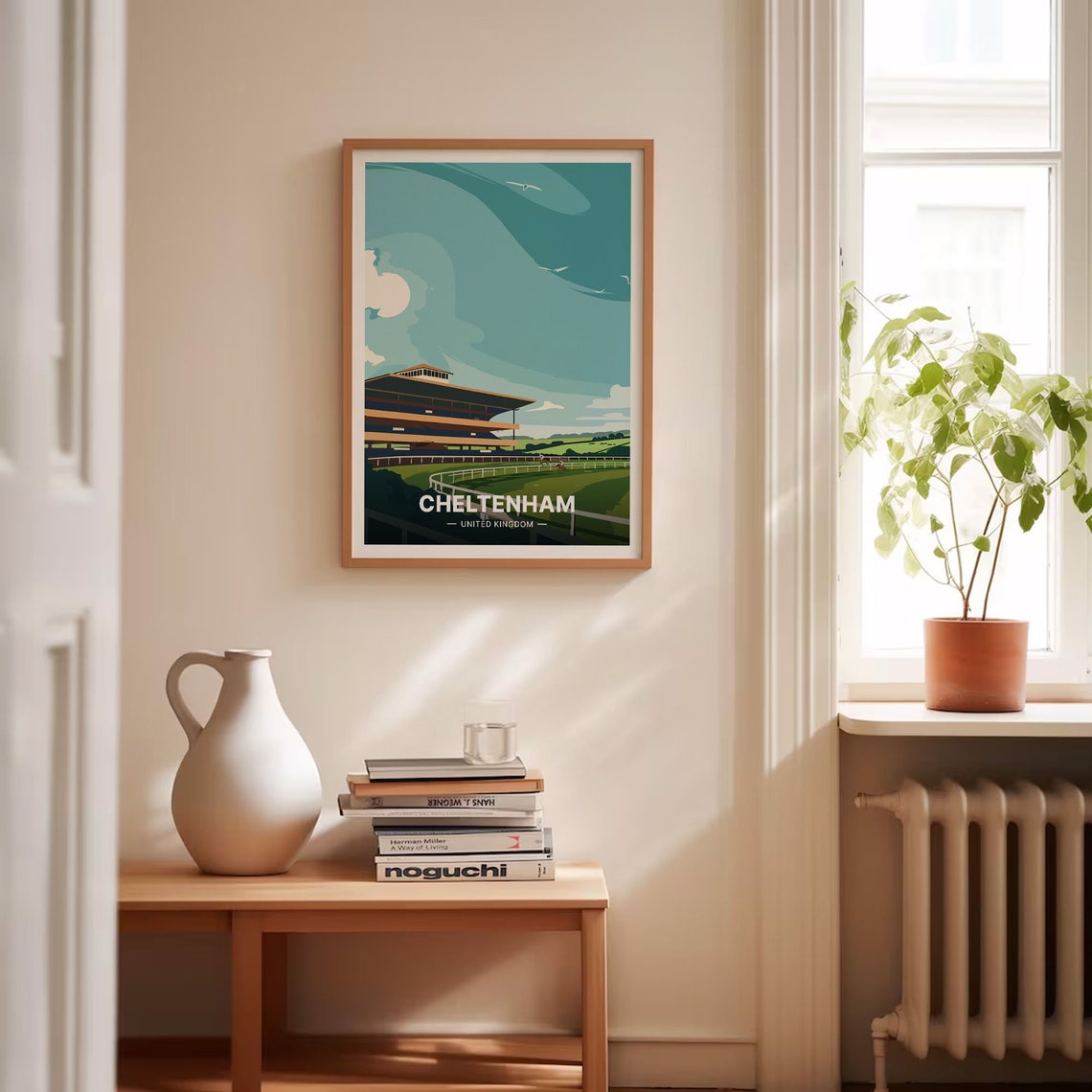 Cheltenham Racecourse Vintage Travel Poster Grandstand Racing UK Art - Image 4