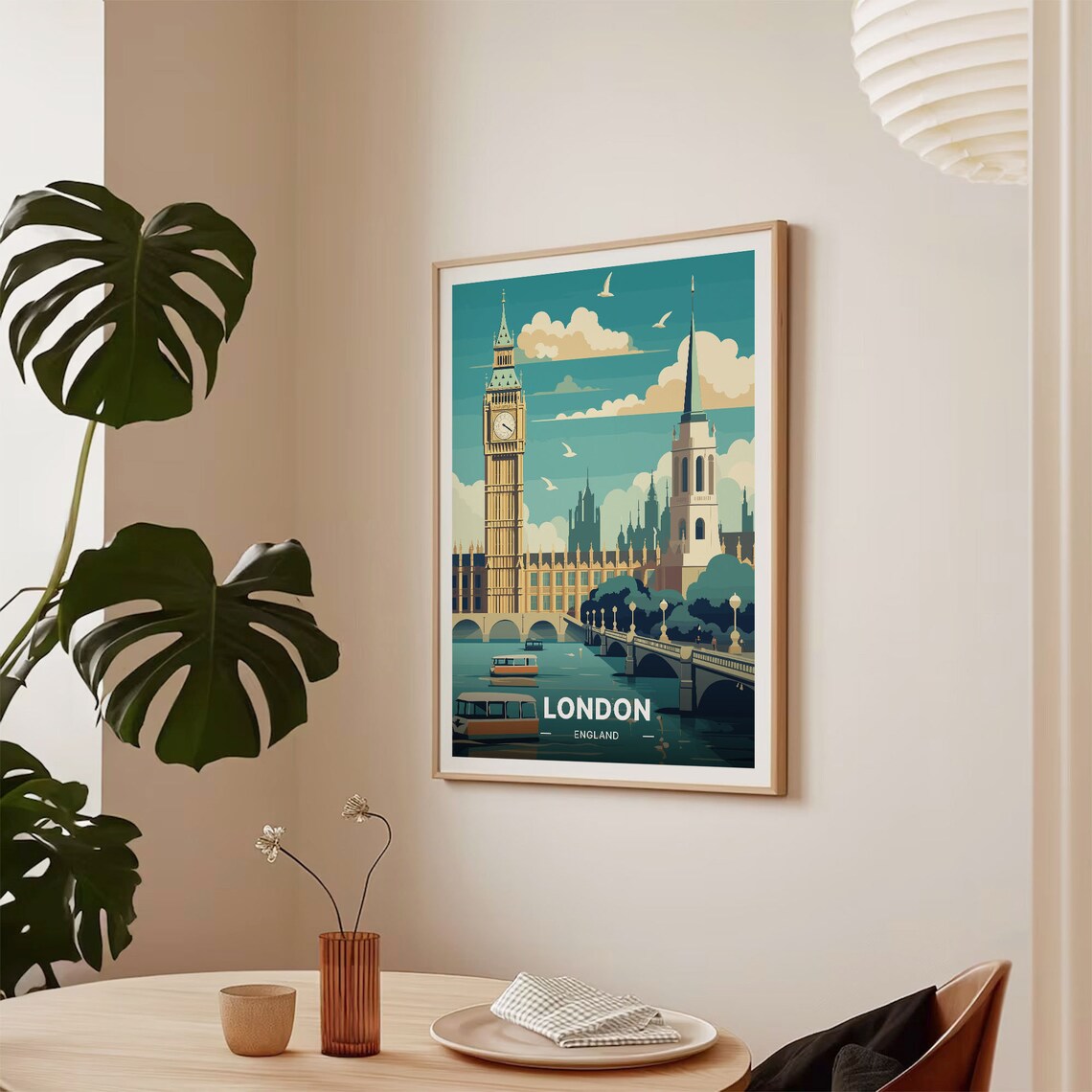London Skyline Travel Poster, Big Ben Cityscape - Image 2