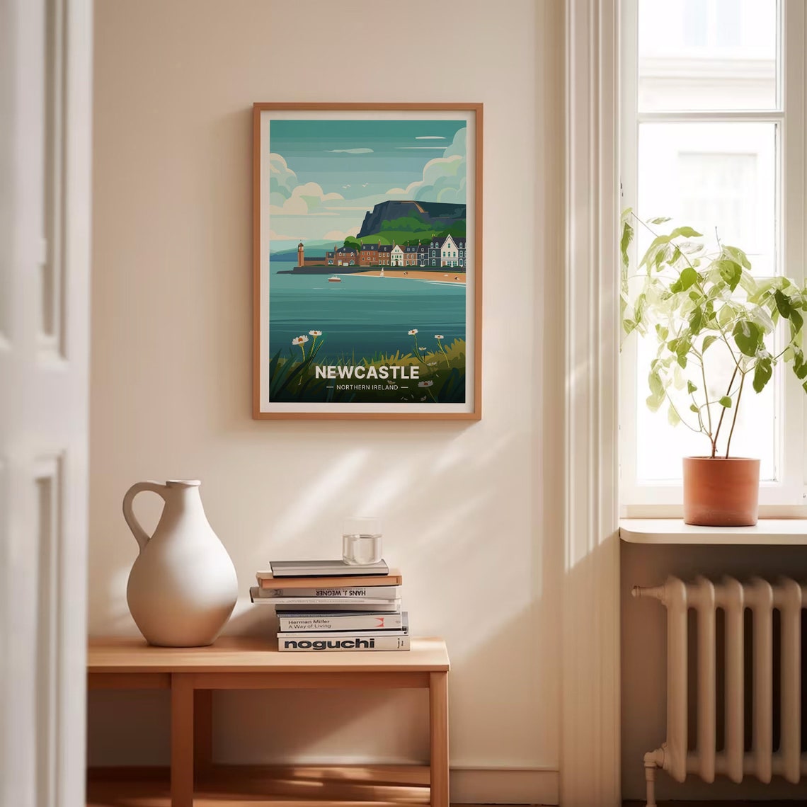 Newcastle County Down Northern Ireland Harbor Town Travel Poster - Image 4