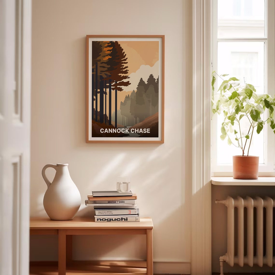 Cannock Chase England Autumn Woodland Forest Sunset Glow Poster - Image 4