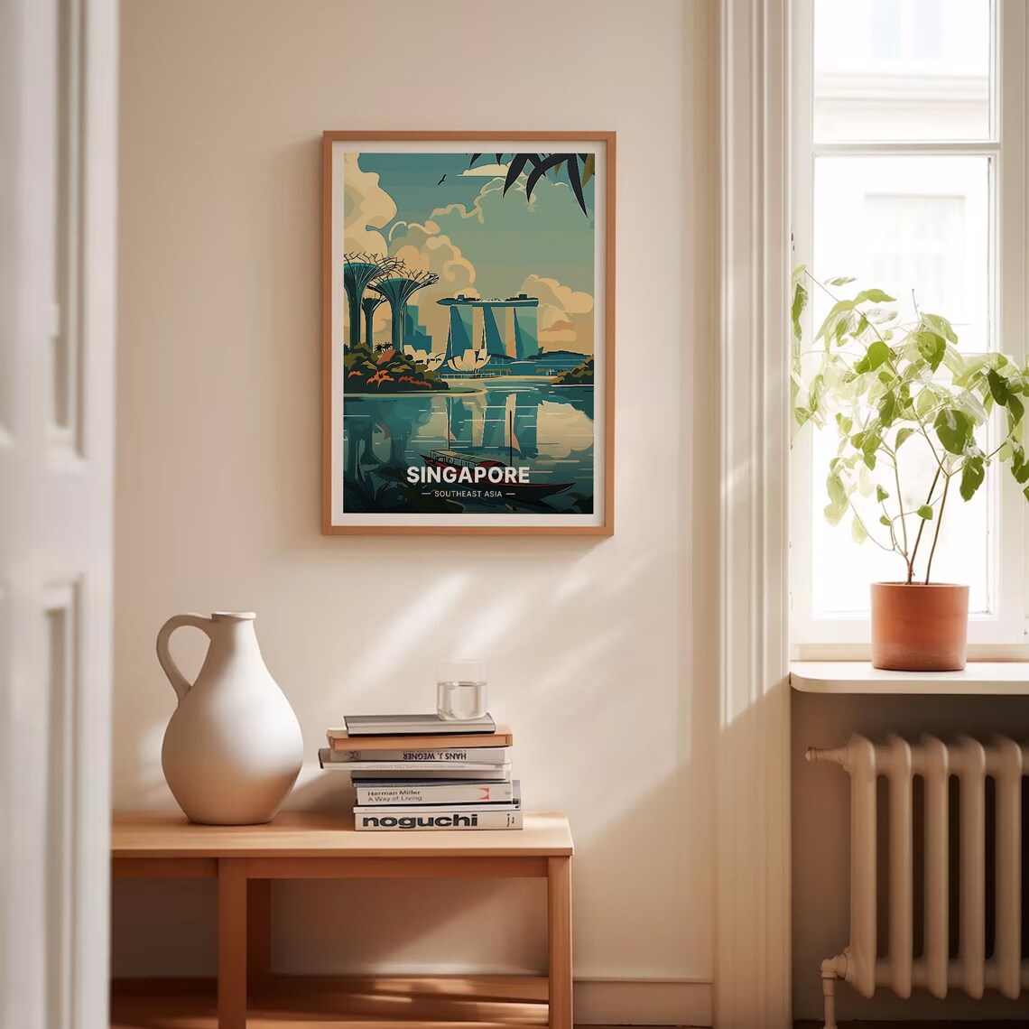 Singapore Skyline Minimalist Travel Poster, Southeast Asia - Image 4