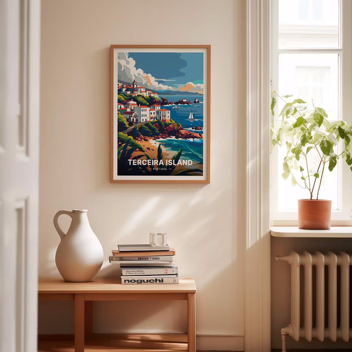 Terceira Island Travel Poster, Azores Scenic Landscape - Image 4