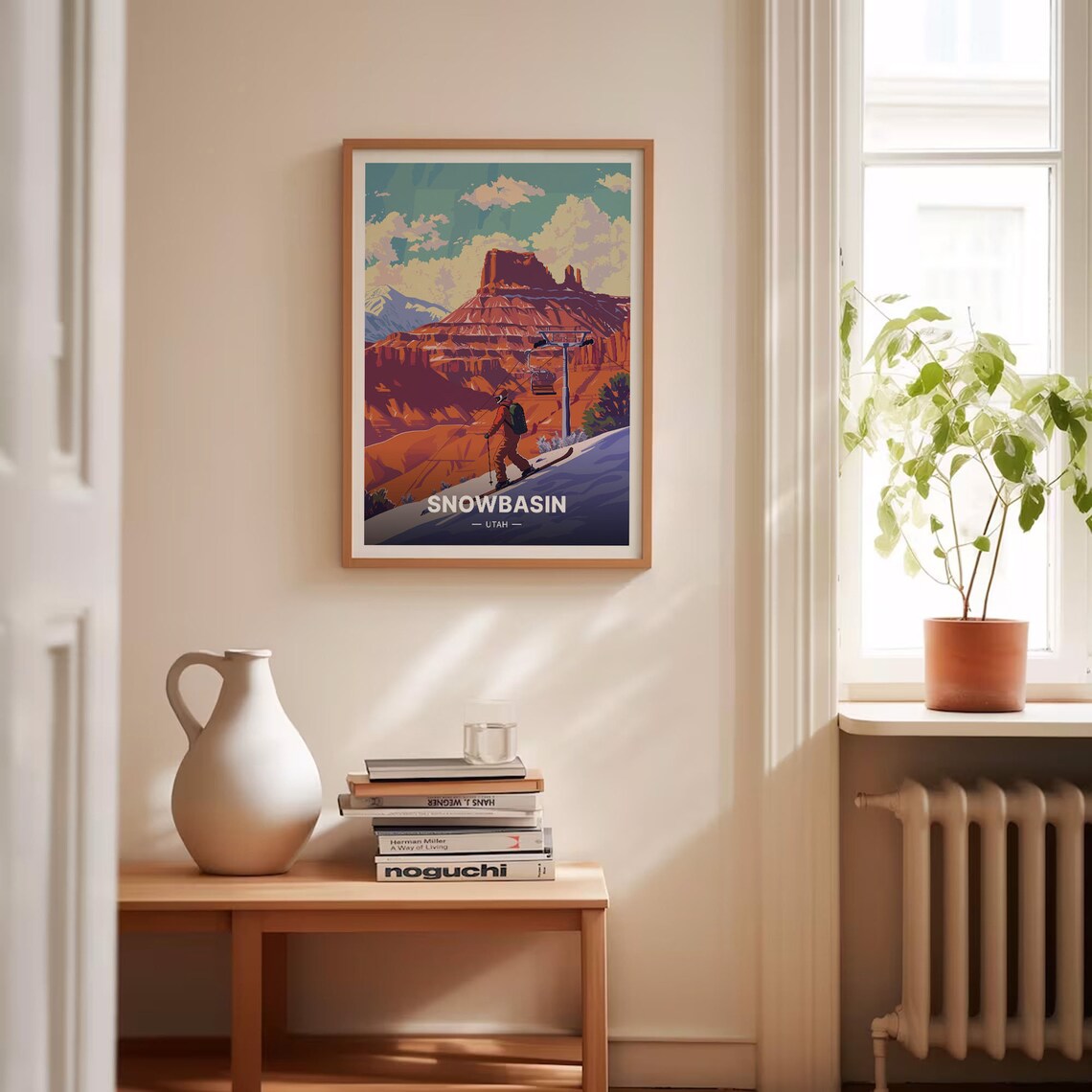 Snowbasin Ski Resort Travel Poster, Utah Ski Area - Image 4