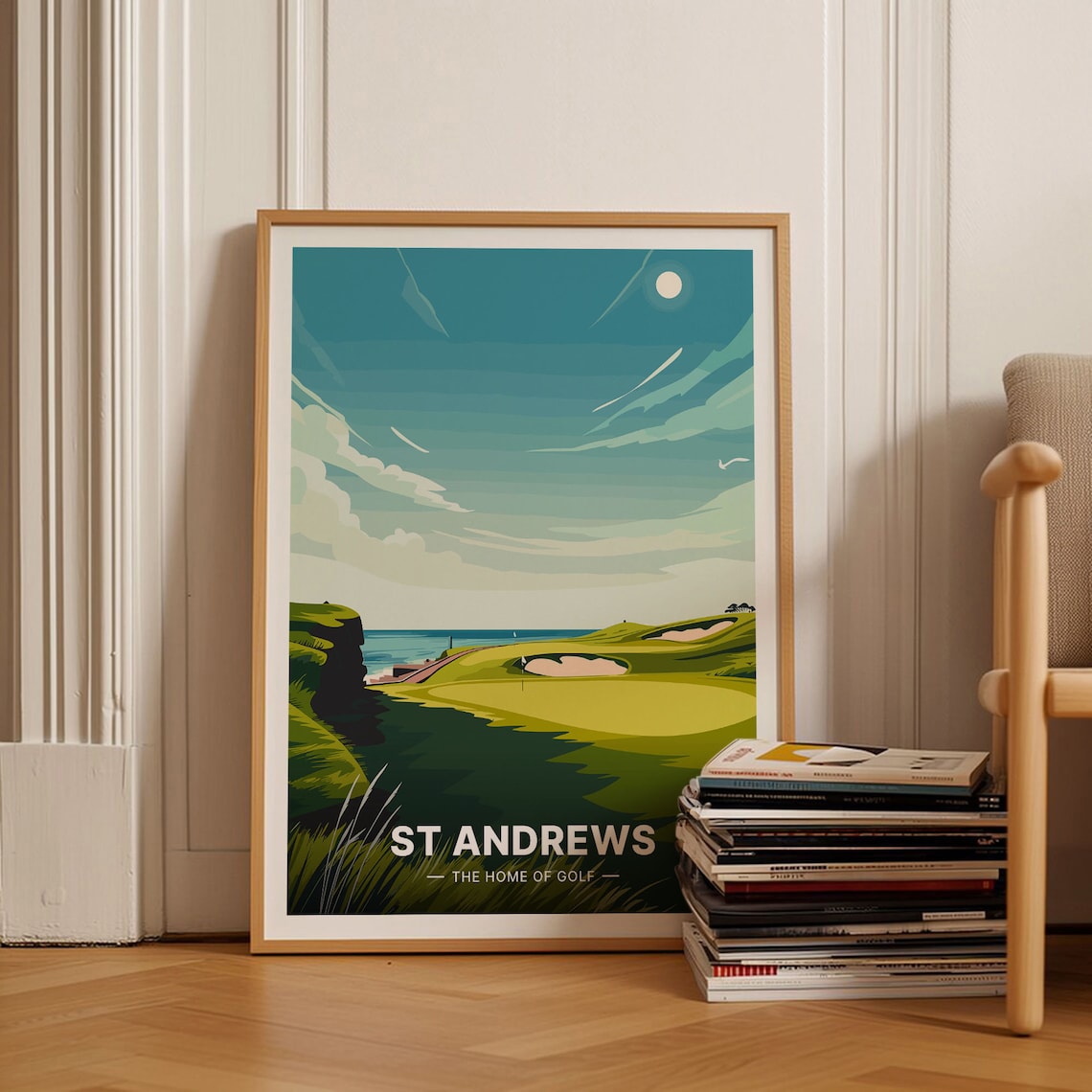 St Andrews The Home Of Golf Travel Poster Scotland Links Course Art