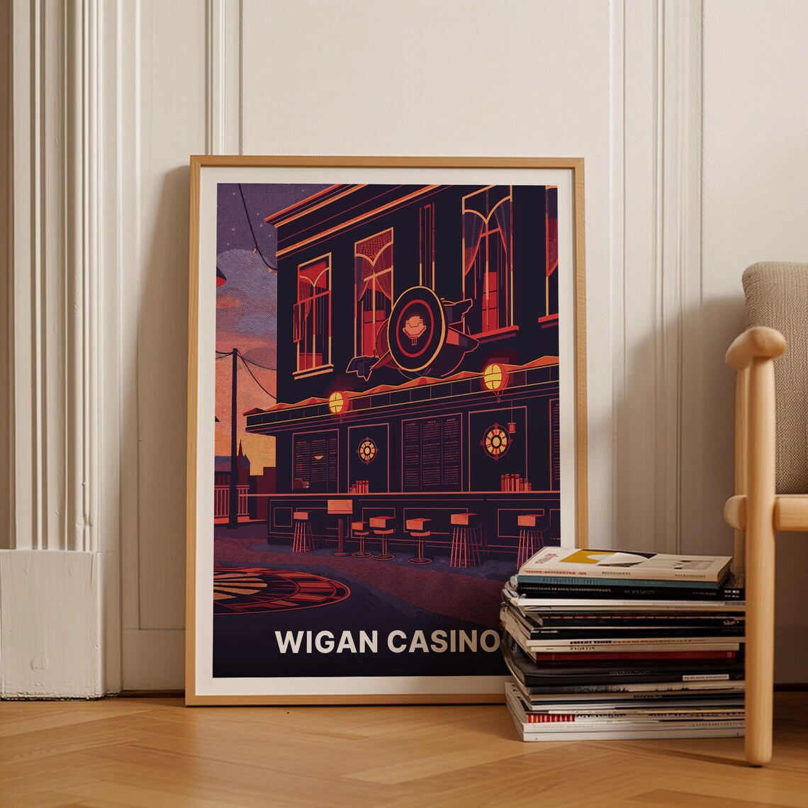 Wigan Casino Northern Soul Nightclub Retro Music Venue Poster