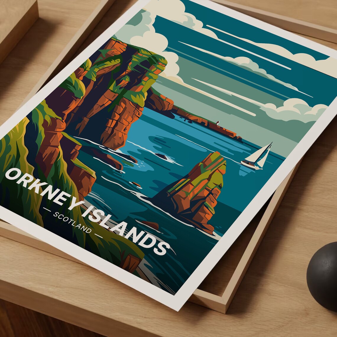 Orkney Islands Travel Poster, Scotland Landscape - Image 3