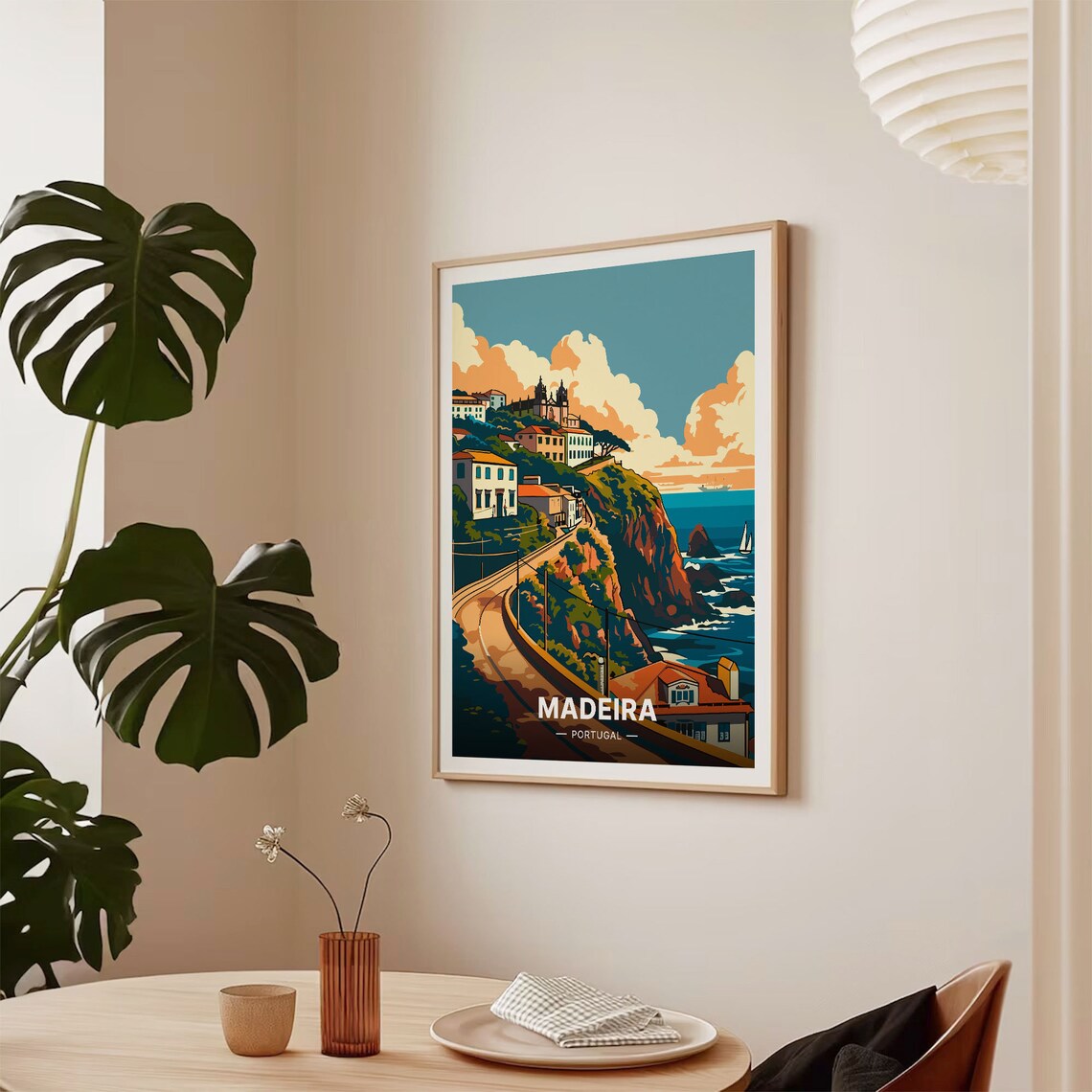 Madeira Travel Poster, Portugal Scenic Landscape Art - Image 2