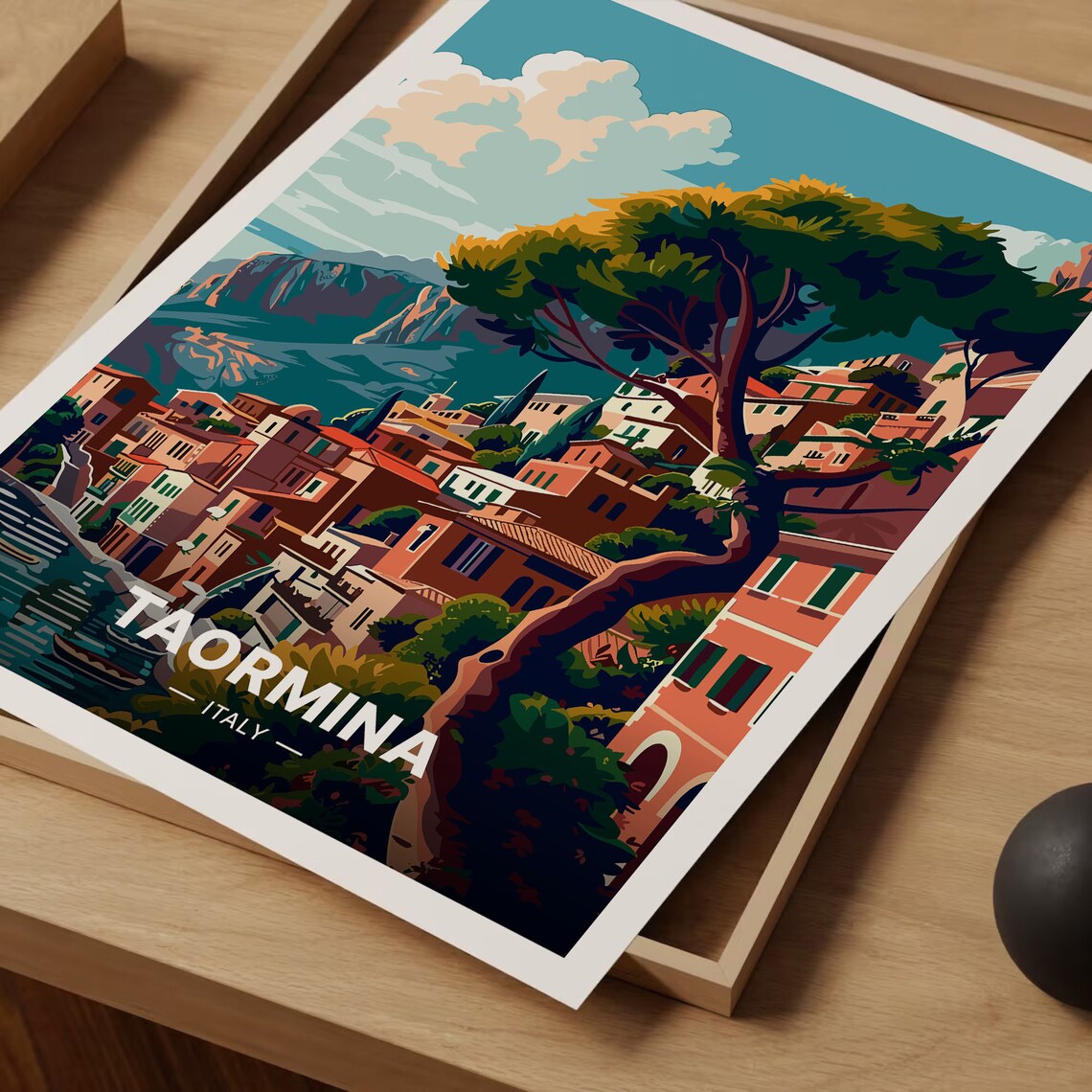 Taormina Travel Poster, Italy Wall Decor Print - Image 3