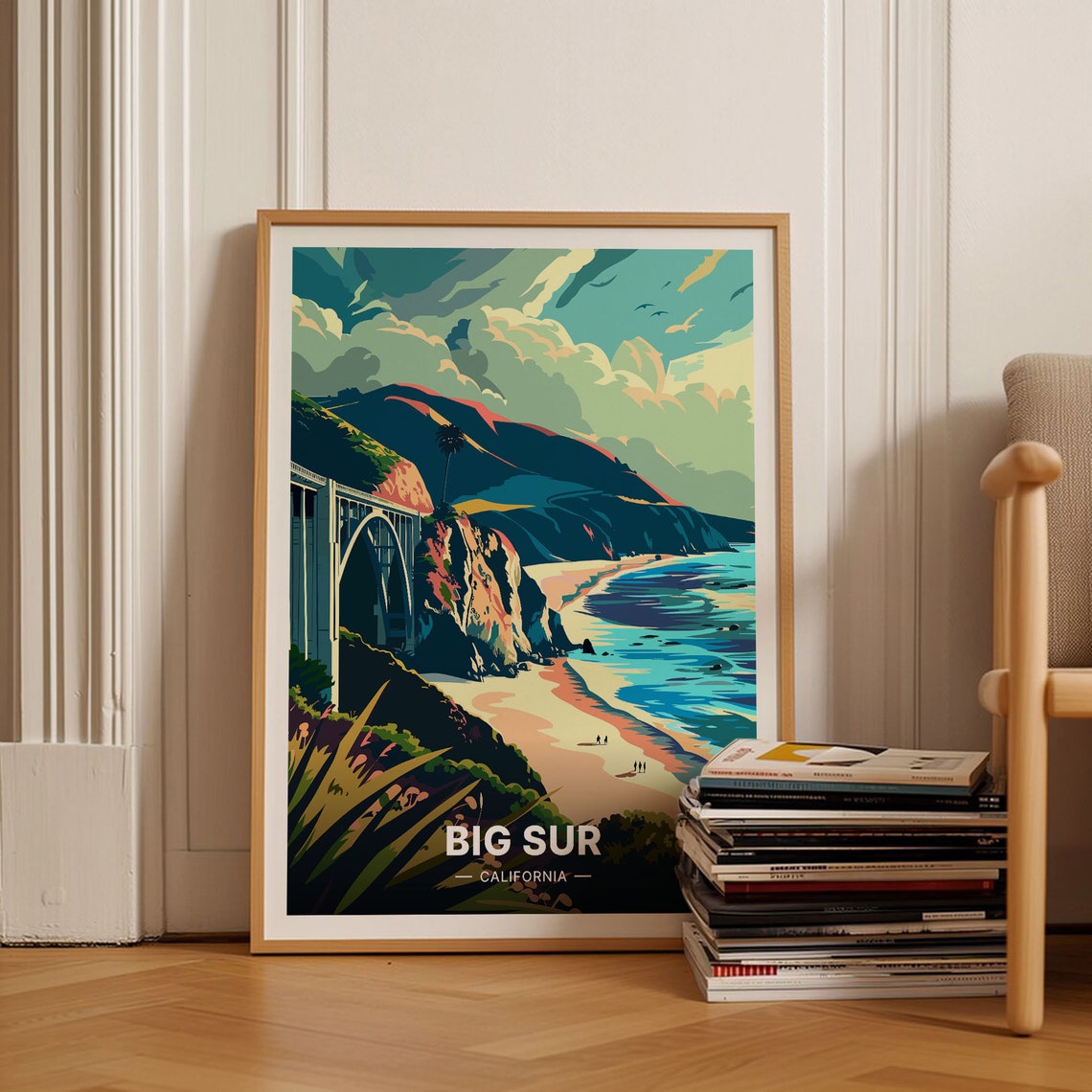 Big Sur California Bixby Creek Bridge Coastline Travel Poster