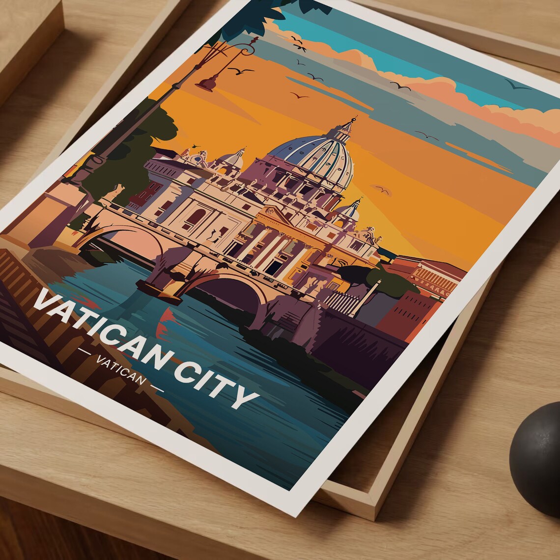 Vatican City Travel Poster, Rome Italy Art Print - Image 3